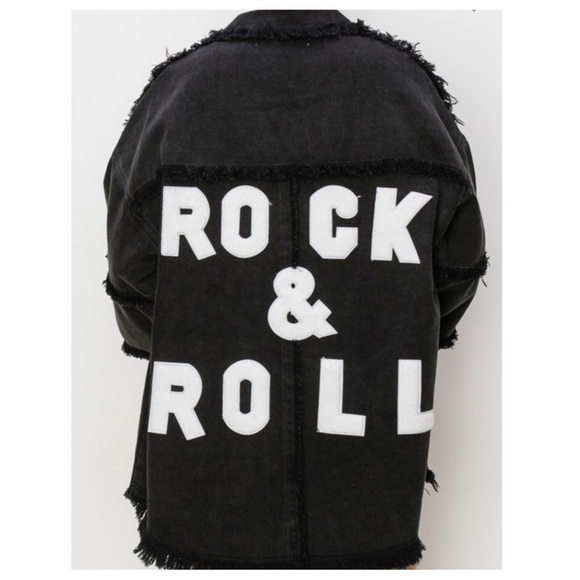 #31 Fabulous Black Rock N Roll Distressed Shacket Denim Jacket - Picture 2 of 9